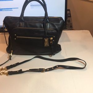 BADGLEY MISCHKA Black Leather Gold-tone HW